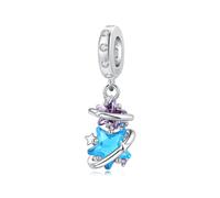 Charm colgante de estrella, accesorio de pulsera con dijes chapado en plata, collar de pulsera Pandora compatible con, regalo para mujeres
