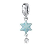 Charm colgante de estrella de hexagrama, accesorio de pulsera de plata de ley 925, compatible con Collar de pulsera Pandora