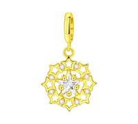 Charm colgante de estrella hueca de piedra de circonita en forma de estrella, Charm para pulsera, compatible con Collar de pulsera Pandora