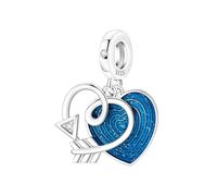 Charm colgante de flecha de Cupido, Charm para pulsera, collar de pulsera Pandora compatible con