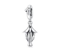 Charm colgante de Madonna, accesorio de pulsera de plata de ley 925, compatible con Collar de pulsera Pandora
