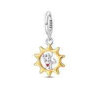 Charm colgante de regalo del día del padre, Charm de cuentas de plata esterlina 925 auténtica, compatible con con pulsera Pandora