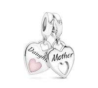 Charm colgante Pandora Corazón Doble 799187C01 mujer plata