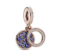 Charm colgante Pandora Disco Azul 789186C01 mujer Rosé