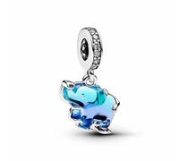 Charm Colgante Pandora Elefante Murano Azul con Circonitas 793339C01