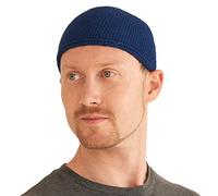 CHARM Cráneo Gorra Islam Gorros Beanie Sombrero Kufi Mano Hecho Hombres Marino L