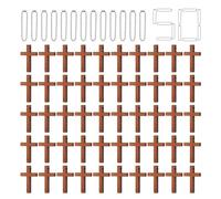 Charm Cruz De Madera Para Creación De Joyas | Surtido Para Collar y Pulsera | Ligeros Para Creación De Joyas De La Suerte De Bolsillo Para Familia