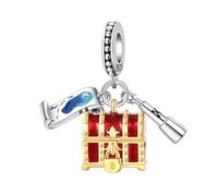 Charm de búsqueda del tesoro, Charm para pulsera, collar de pulsera Pandora compatible con