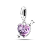 Charm de corazón de Cupido, accesorio de pulsera de plata de ley 925, collar de pulsera Pandora compatible con, regalo para mujeres
