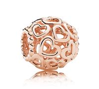Charm De Corazón En Espiral Rosado Pandora 780964