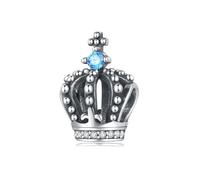 Charm de cuentas de corona retro, accesorio de pulsera de plata de ley 925, collar de pulsera Pandora compatible con, regalo para mujeres