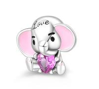 Charm de cuentas de elefante, accesorio de pulsera con dijes de plata esterlina 925, collar de pulsera Pandora compatible con, regalo para mujeres