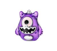 Charm de cuentas de monstruo de un ojo de ogro púrpura, Charm para pulsera, compatible con Pandora Bracelet Neckalce