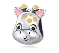 Charm de cuentas inspirado en jirafa, accesorio de pulsera de plata de ley 925, compatible con Collar de pulsera Pandora