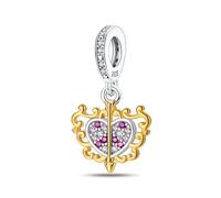 Charm de flecha de Cupido, accesorio de pulsera de plata de ley 925, collar de pulsera Pandora compatible con, regalo para mujeres