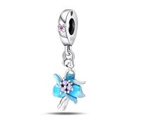 Charm de hada orquídea, accesorio de pulsera con dijes de plata esterlina 925, collar de pulsera Pandora compatible con, regalo para mujeres