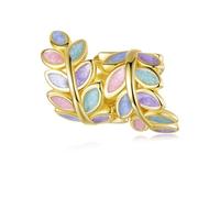 Charm de hojas de otoño, accesorio de pulsera con dijes de plata de ley 925, compatible con con Pandora Bracelet Neckalce