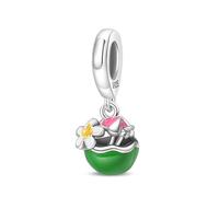 Charm de jugo de coco, accesorio de pulsera con dijes de plata esterlina 925, collar de pulsera Pandora compatible con, regalo para mujeres