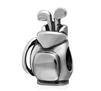 Charm de la bolsa de golf 925 plata esterlina encanto deporte encanto cumpleaños encanto navidad encanto para pandora encanto pulsera