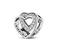 Charm de la familia amorosa, accesorio de pulsera con dijes de plata esterlina 925, collar de pulsera Pandora compatible con, regalo para mujeres