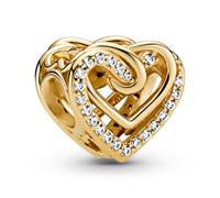 Charm De Pandora Corazón Enlazado Brillante Color Dorado 769270C01