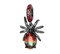 Charm de Plata de ley para Pandora pulseras-Negro chapado en oro de la araña Abalorio-Halloween regalos de joyería para las mujeres