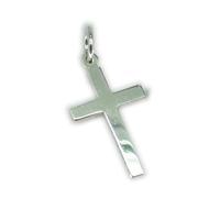 Charm de plata esterlina lisa con cruz - colgante .925 x 1 Holy Crosses