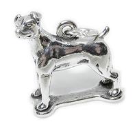 Charm de plata esterlina para perro Jack Russell .925 x 1 Russel Terriers