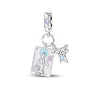 Charm de Tarot de la Espada de la Justicia, Charm para Pulsera, Compatible con Collar de Pulsera Pandora