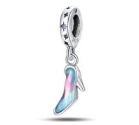 Charm de zapato de cristal, accesorio de pulsera de plata de ley 925, collar de pulsera Pandora compatible con, regalo para mujeres
