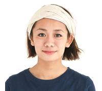 CHARM Diadema de algodn orgnico Bandana preatada - Diadema para hombre y mujer Diademas para la cabeza de quimioterapia Crema L