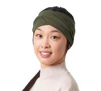 CHARM Diadema Hombre Cinta Pelo Mujer - Cinta Pelo Deporte Ancha Bandana Pañuelo Cabeza Accesorios Banda Sudor Caqui