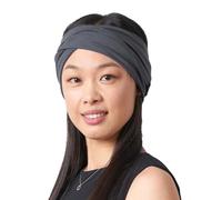 CHARM Diadema Hombre Cinta Pelo Mujer - Cinta Pelo Deporte Ancha Bandana Pañuelo Cabeza Accesorios Banda Sudor Gris Oscuro