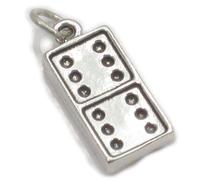 Charm Domino de plata esterlina .925 x 1 Charms Dominos
