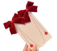 Charm Doouble Bowknot Clip para el pelo para niñas pequeñas con borlas diseños laterales Barrettes para niños cumpleaños y fotografía