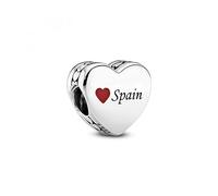 Charm en plata de ley Corazón España 792015 PANDORA E033 TALLA ÚNICA MUJER