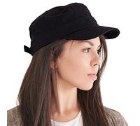 CHARM Gorra Militar Algodón Hombre - Gorro Militares Verano Mujer Sombrero Invierno Negro