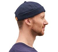 CHARM Gorra Sin Visera Algodón Hombre - Gorro Pescador Docker Hat Mujer Sombrero Navy