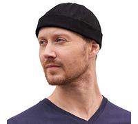 CHARM Gorra Sin Visera Algodón Hombre - Gorro Pescador Docker Hat Mujer Sombrero Negro