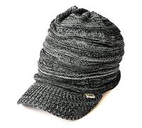 CHARM Gorro Invierno Hombre Mujer con Visera Gorra Gorras De Hombre Sombrero Invierno Esqui Deporte Caliente Holgado Mezcla Negro