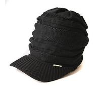 CHARM Gorro Invierno Hombre Mujer con Visera Gorra Gorras De Hombre Sombrero Invierno Esqui Deporte Caliente Holgado Negro