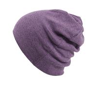 CHARM Gorro para Hombre & Mujer Hecho En Japón de Algodon Organico Gorros De Punto Sombrero Invierno Verano Púrpura M