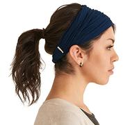 CHARM Hombre Cinta De Correr - Bandana Pelo Pañuelos Diadema Mujer Elastica Marino M