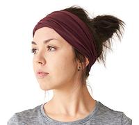 CHARM Hombre Elástico Bandana Cinta Para El Pelo Venda Japonés Largo Cabello Rastas Cabeza Envolver Granate