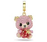 Charm Idyllia, Tallas mixtas, Osito, Rosa, Acabado en oro de 18 quilates OS
