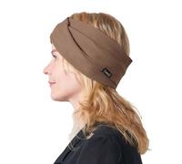 CHARM Mujer Diademas Bandanas para Pelo - Cinta Turbantes Diadema Pañuelo Pelo Ancha Deportiva Invierno Tela Waffle Gofre Marrón