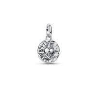 PANDORA Medallón de plata de ley con circonitas, compatible con Me y Moments, 793975C01
