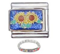 Charm para pulsera italiana, Charm italiano surtido - Diseño modular de eslabones de pulsera de acero inoxidable - Eslabones modulares de 1 cm, eslabón de pulsera con dijes hecho a mano para mujer, ho