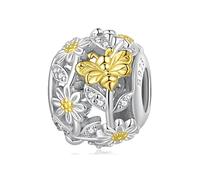 Charm Pendiente de plata de ley 925 para pulseras Pandora,Charm de abalorios Daisy Bee para Mujer Niña Joyería Regalos