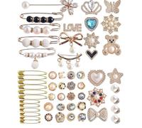 Charm Pins, Safety Pin Charm, Brooch Pins Bulk, Sock Charm Pins, Junk Charm Pins, Safety Pin Brooch, Charm Brooch Pins, Sock Charm Bulk, Safety Pin Jewelry, Brooch Pins for Socks, 1, Metal, Consulte
